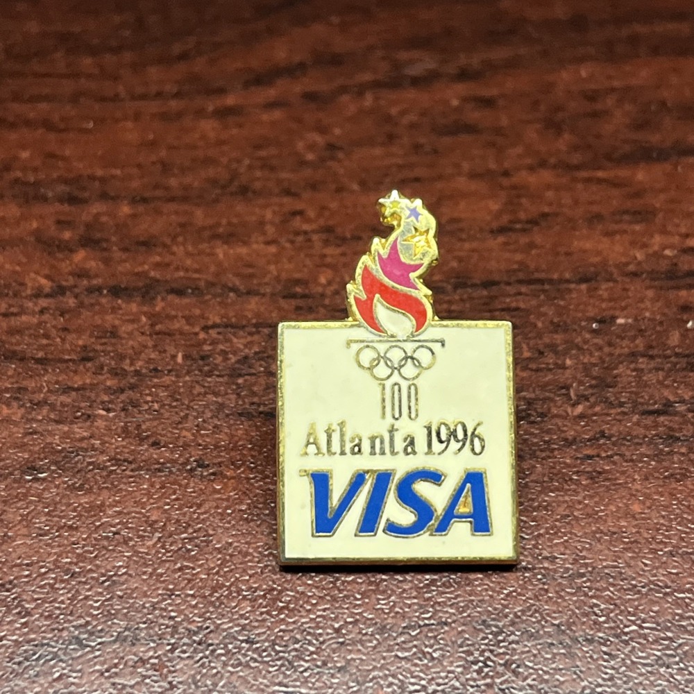 1996 Atlanta Olympics Visa‎ Credit Card Sponsor Lapel Hat Pin
